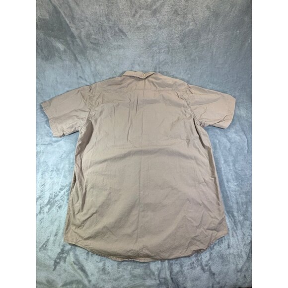 Cathartt shirt men's Large tan button down shirt with pocket - Picture 11 of 13